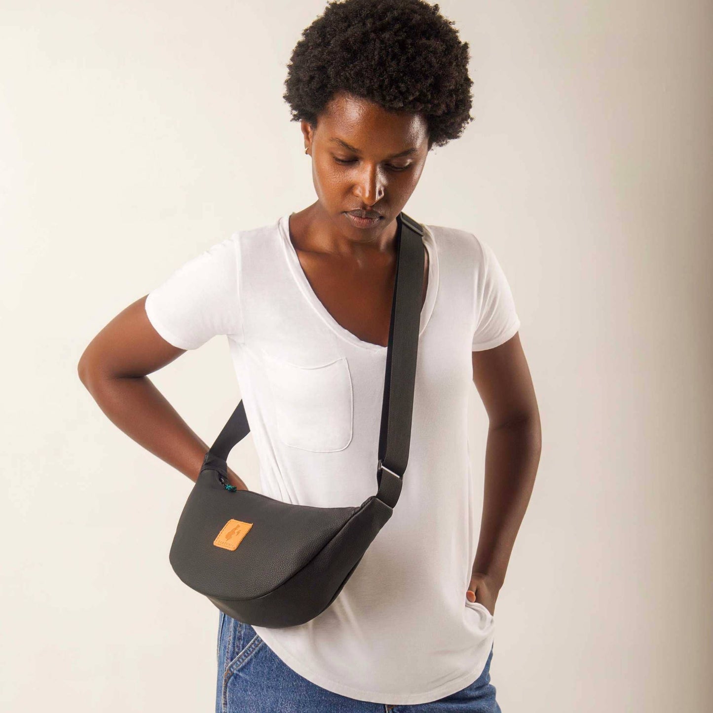 Round Mini Vegan Leather Crossbody Shoulder Bag