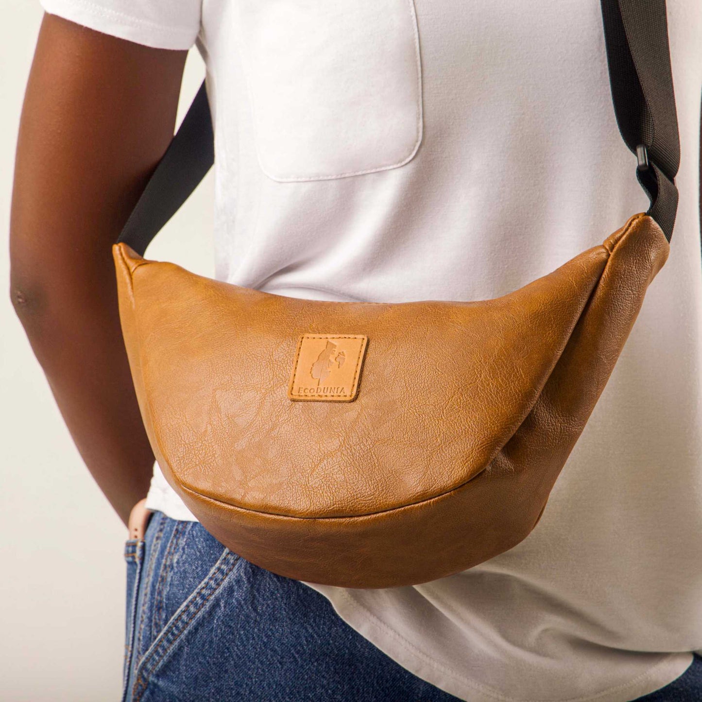 Round Mini Vegan Leather Crossbody Shoulder Bag