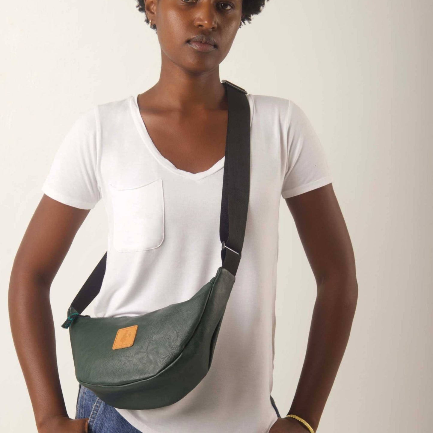 Round Mini Vegan Leather Crossbody Shoulder Bag