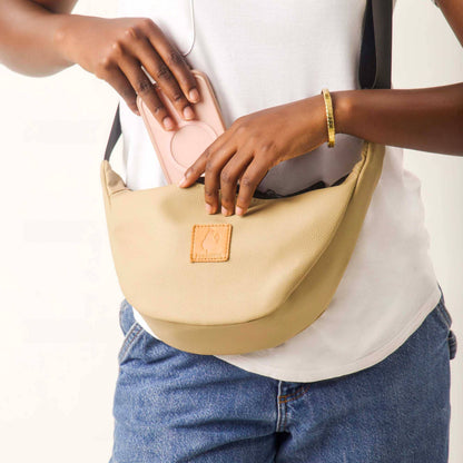 Round Mini Vegan Leather Crossbody Shoulder Bag